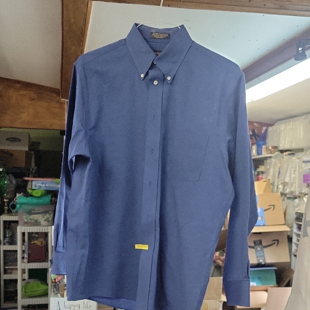 Arrow Men's Blue Long Sleeve Shirt 16 32/33